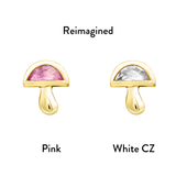 14K Gold Amanita White CZ Threadless End