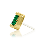 14kt Gold Arvi Emerald Green CZ Threadless End (Copy)