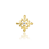 14K Gold Vira White CZ Threadless End