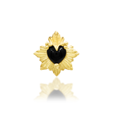 14K Gold NYX Black Onyx Gem Threadless End