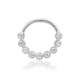 14K Gold Aziza White CZ.