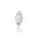 14kt Gold Glorie White CZ Threadless End.