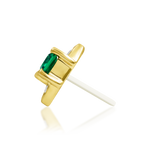 14kt Gold Sylvan  Emerald Green CZ Threadless End