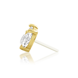14kt Gold Vi White CZ Threadless End