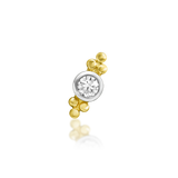 14KT Gold Wit White CZ Threadless End
