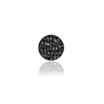 14K Gold Black Rhodium Hammered Disk Threadless End