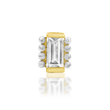 14KT Gold René White CZ Threadless End