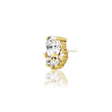 14kt Gold Rolina White CZ
