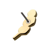 14K Gold Threadless Aria Leaf Top