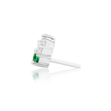 14K Gold Vixyn Emerald and White CZ Threadless End