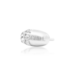14kt Gold Chill Pill White CZ Threadless End