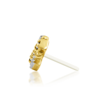 14KT Gold Riches White CZ Threadless End