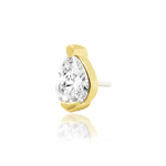 14K Gold Paige CZ Threadless End