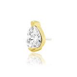 14K Gold Paige CZ Threadless End