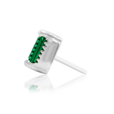 14kt Gold Arvi Emerald Green CZ Threadless End (Copy)