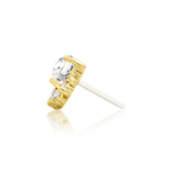 14kt Gold Rolina White CZ