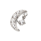 Titanium Moon CZ & Dangle CZ Top