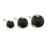 18K Gold Sphere Gem Threadless End