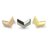 18K Gold Chevron Threadless End