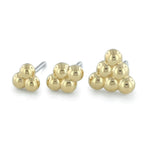 18K Gold Multi-Bead Cluster Threadless End