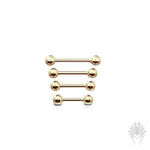 14K Solid Gold Barbell (2 colors)