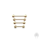 14Kt. Solid Gold Barbell