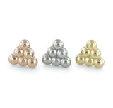 18K Gold Multi-Bead Cluster Threadless End