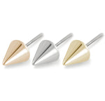 18K Gold Spear Threadless End