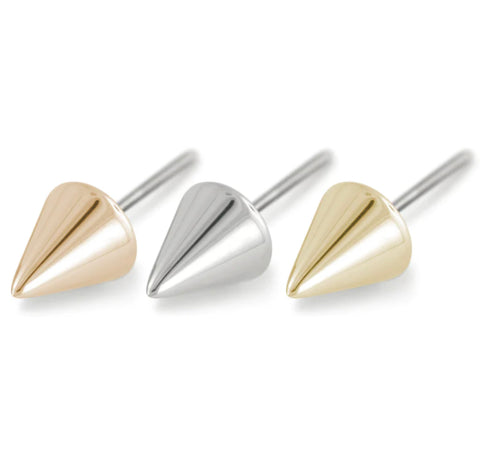 18K Gold Spear Threadless End