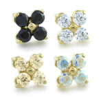 18K Gold Forte CZ Threadless End