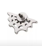Titanium Bezel Set CZ Spiderweb Top