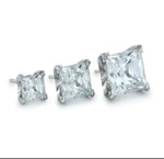 Princess Cut Prong Set CZ Threadless End