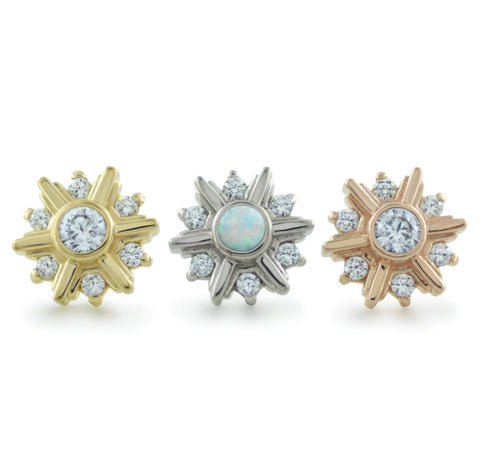 18k Gold Deco Threadless End