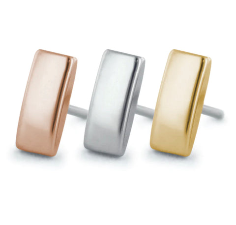 18K Gold Bar Threadless End