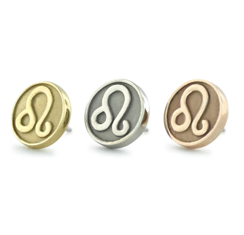 18K Gold Zodiac Threadless End