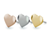 18K Gold Heart Threadless End