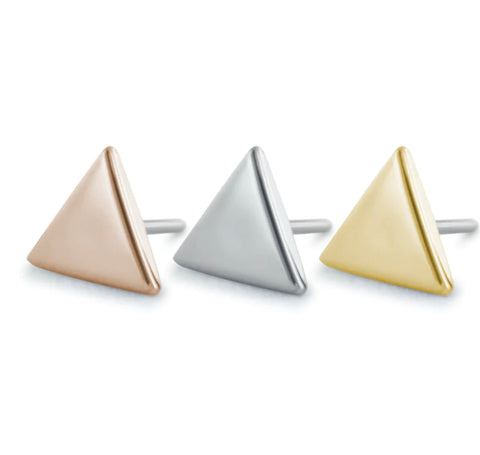 18K Gold Triangle Threadless End