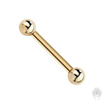 14K Solid Gold Barbell (2 colors)