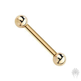 14K Solid Gold Barbell (2 colors)