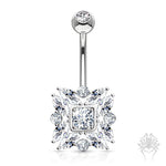 14Kt. Gold Marquise Cut CZ Navel Ring