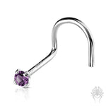 14Kt. Gold 2mm CZ Nose Twist