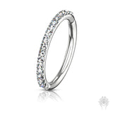 14Kt. Gold Side CZ Paved Hinged Segment Ring