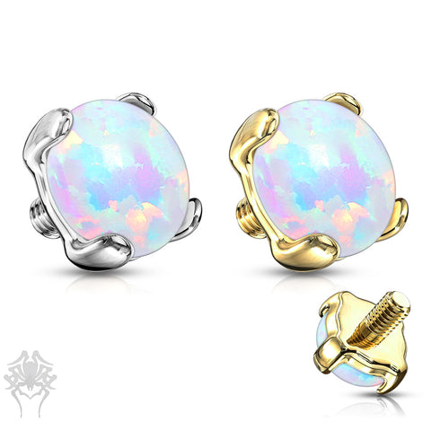 14Kt. Gold Prong Set Opal Bead