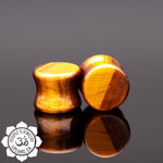 Double Flare Tiger's Eye Plugs (2 colors)