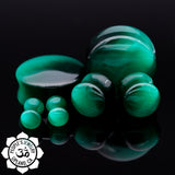 Cat's Eye Double Flare Glass Plugs (4 colors)