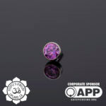 Bezel-Set Swarovski Titanium Threaded End