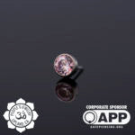 Bezel-Set Swarovski Titanium Threaded End