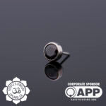 Bezel-Set Swarovski Titanium Threaded End