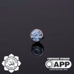 Bezel-Set Swarovski Titanium Threaded End