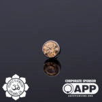 Bezel-Set Swarovski Titanium Threaded End